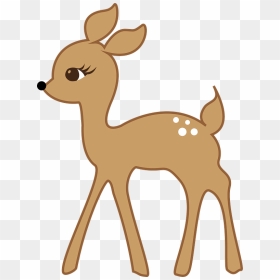 Walking Deer Clipart - Roe Deer Cartoon, HD Png Download - deer clipart png