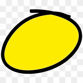 Handwritten Yellow Circle With Black Border, HD Png Download - handwritten circle png