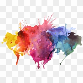 #freetoedit #rainbow #colorful #cat #watercolor #paint - Color Splash Transparent Background, HD Png Download - watercolor splotch png