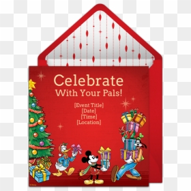 Disney Chistmas Holiday Png - Disney Christmas Party Invitations, Transparent Png - disney christmas png