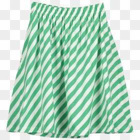 Skirt, Vanilla & Grass Green, Diagonal Stripe - Miniskirt, HD Png Download - grass skirt png