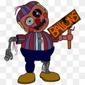 Withered Ballon Boy By J04c0 Withered Ballon Boy By - Fake Animatronics Fnaf, HD Png Download - balloon boy png