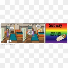 Storyboard Cara Hidup Sehat, HD Png Download - subway sub png