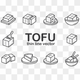 Tofu Icons Vector - Tofu, HD Png Download - thin stripes png
