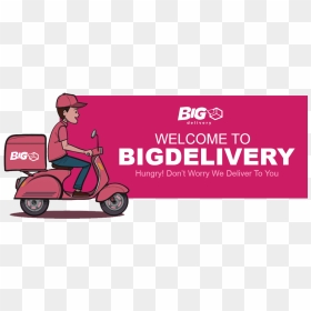 Scooter, HD Png Download - delivery man png
