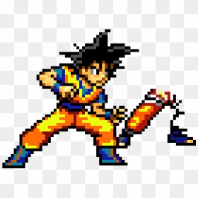 Goku Pixel Art, HD Png Download - son goku png