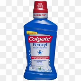 Colgate Peroxyl Mouth Sore Rinse, Mild Mint, - Colgate Peroxyl Mouthwash, HD Png Download - colgate png