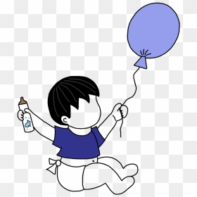 Adoption Announcements Baby Boy With Balloons Mandys - Clip Art, HD Png Download - balloon boy png