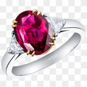 Ruby Wedding Gift Hirsh Trio Ring No Heat Gem Png Turkey - Gem Ring Png, Transparent Png - ruby gem png