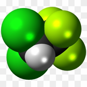 Hcfc 123 3d Spacefill - 2,2-dichloro-1,1,1-trifluoroethane, HD Png Download - 123 png