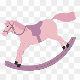 Pink Rocking Hoser Clipart - Horse For Kids Png, Transparent Png - baby horse png