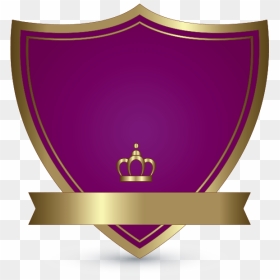 #escudo #emblem #shield #emblema #vector #vetor @lucianoballack - Purple And Gold Shields, HD Png Download - escudo vector png