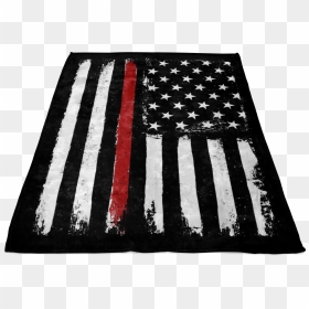 Distressed Thin Red Line Stars And Stripes Fleece Blanket - Flag Of The United States, HD Png Download - thin stripes png