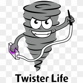 Logo And Illustrations Done For Twister Life Brand - Cartoon, HD Png Download - twister png