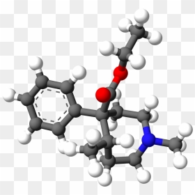 Metethoheptazine 3d Balls - Molecule, HD Png Download - 3d tree png