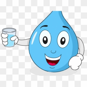 Water Bottle Clipart Cartoon Character Water - Drinking Water Clip Art, HD Png Download - waterpng