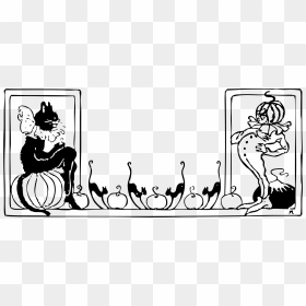 Black Cat & Pumpkin Clip Arts - Black Cat Clip Art, HD Png Download - white pumpkin png