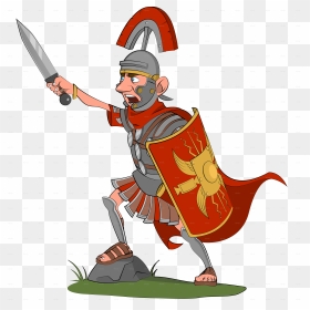 Transparent Warriors Clipart - Cartoon Roman Soldier, HD Png Download - warrior.png