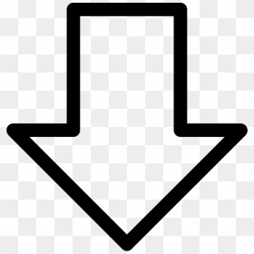 Icon Cursor Comments White Arrow Facing Down Png- - White Arrow Down Png, Transparent Png - down png