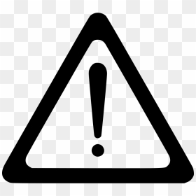 Danger Attention Warning - Warning Sign Black And White, HD Png Download - danger icon png
