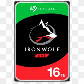 16tb Ironwolf St16000vn001, 7200 Rpm, Sata 6gb/s, 256mb - Seagate Ironwolf Nas 1tb, HD Png Download - seagate logo png