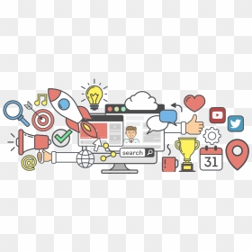 Digital Marketing And Social Media - Imagenes Sobre Mercadotecnia, HD Png Download - digital marketing icons png