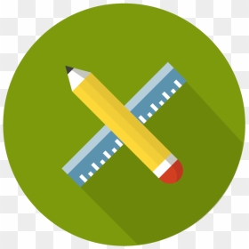 Icon Of Pencil And Ruler, HD Png Download - ruler icon png