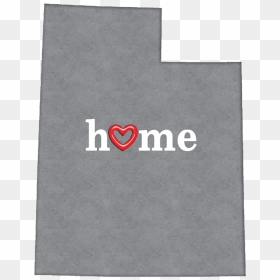 State Map Outline Kansas With Heart In Home, HD Png Download - utah outline png