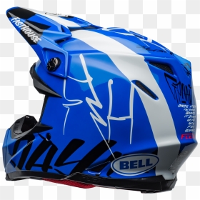 Fasthouse X Bell Day In The Dirt 22 Moto-9 Flex Blue/white - Fasthouse Red Bell Helmet, HD Png Download - dirt flying png
