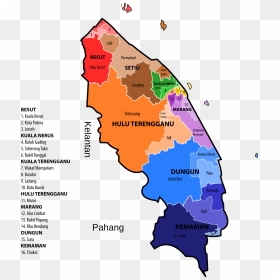 Terengganu New Electoral Map Clip Arts - Terengganu Map Png, Transparent Png - hulu icon png
