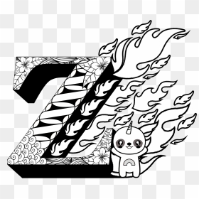 Z - Cool Draring Of The Leter Z, HD Png Download - coloring book png