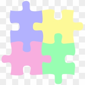 Logo Children Or Autism Puzzle Pastel Clip Art - Puzzle Pieces Clip Art, HD Png Download - puzzle overlay png