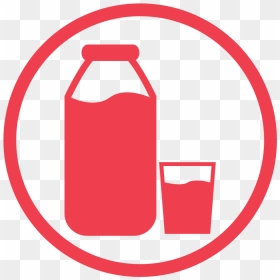 Milk Allergy Red Icon - Milk Allergy Png, Transparent Png - bottle icon png