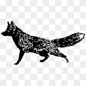 Arctic Fox Clip Art - Fox Clipart Black, HD Png Download - fox tail png