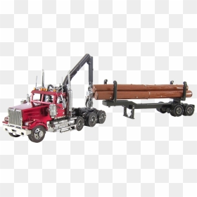 Western Star 4900 Log Truck & Trailer - Metal Earth Log Truck, HD Png Download - western star png