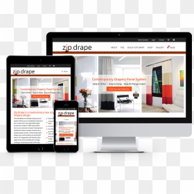 Zipdrape-responsive2 - Online Advertising, HD Png Download - drape png