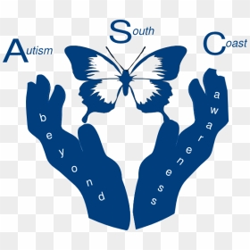 Transparent Coast Clipart - Butterfly Silhouette Clip Art, HD Png Download - autism.png