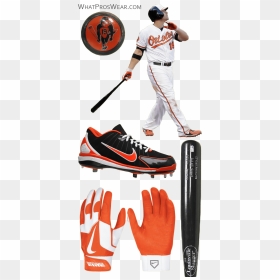 Chris Davis Bat Model, Chris Davis Cleats, Louisville - Purple Batting Gloves, HD Png Download - baltimore orioles png
