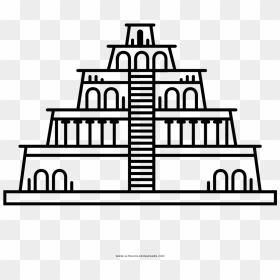 Chichen Itza Coloring Page - Illustration, HD Png Download - chichen itza png