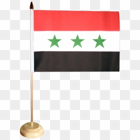 Iraq Without Writing 1963-1991 Table Flag - Syrian Flag, HD Png Download - iraq flag png