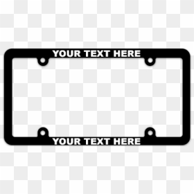 15818 Custom Blank Thin Black Plastic - Diario Extra, HD Png Download - blank license plate png