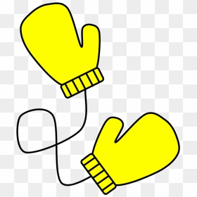 Mittens, Connected, Yellow - Mitten Clip Art, HD Png Download - connected png