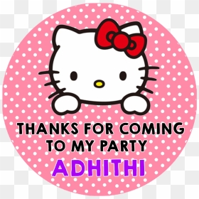 Personalized Hello Kitty Birthday Thank You Tags - Hello Kitty, HD Png Download - thank you for coming png