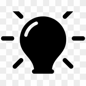 Lightbulb Icon - Light Bulb Black Png, Transparent Png - bulb icon png
