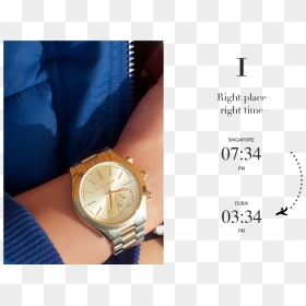 Willabelle Ong Paledivision Street Style Fashion Travel - Michael Kors Women's Slim Runway Hybrid Smartwatch, HD Png Download - michael kors png