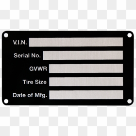 Generic Vin Plate - Blank Trailer Vin Plate, HD Png Download - blank license plate png