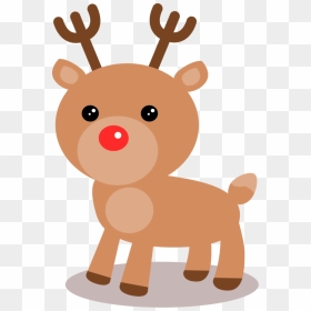 Transparent Rudolph Reindeer Santa Claus Deer Tail - Rentier Bilder Zum Ausdrucken, HD Png Download - reindeer nose png