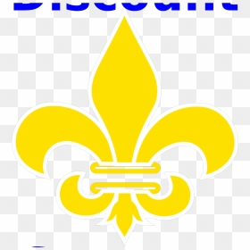 Fleur De Lis Gold With White Svg Clip Arts - Emblem, HD Png Download - white fleur de lis png