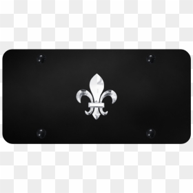 Au Tomotive Gold Fleur De Lis Logo On Black Plate - Emblem, HD Png Download - white fleur de lis png