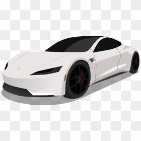 Tesla Roadster Clipart - Ferrari 458, HD Png Download - tesla car png
